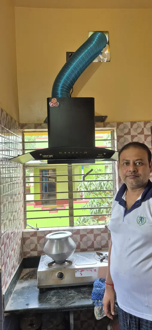 Ventair Silk chimney installation in Habra, North 24 Parganas