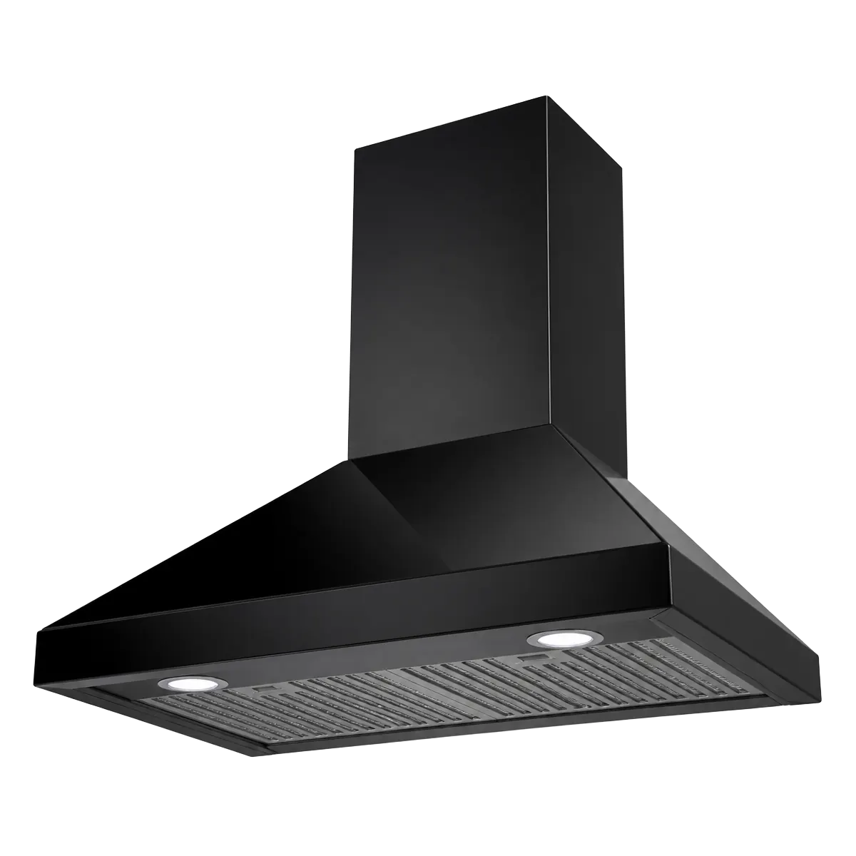 Ventair black glass kitchen chimney